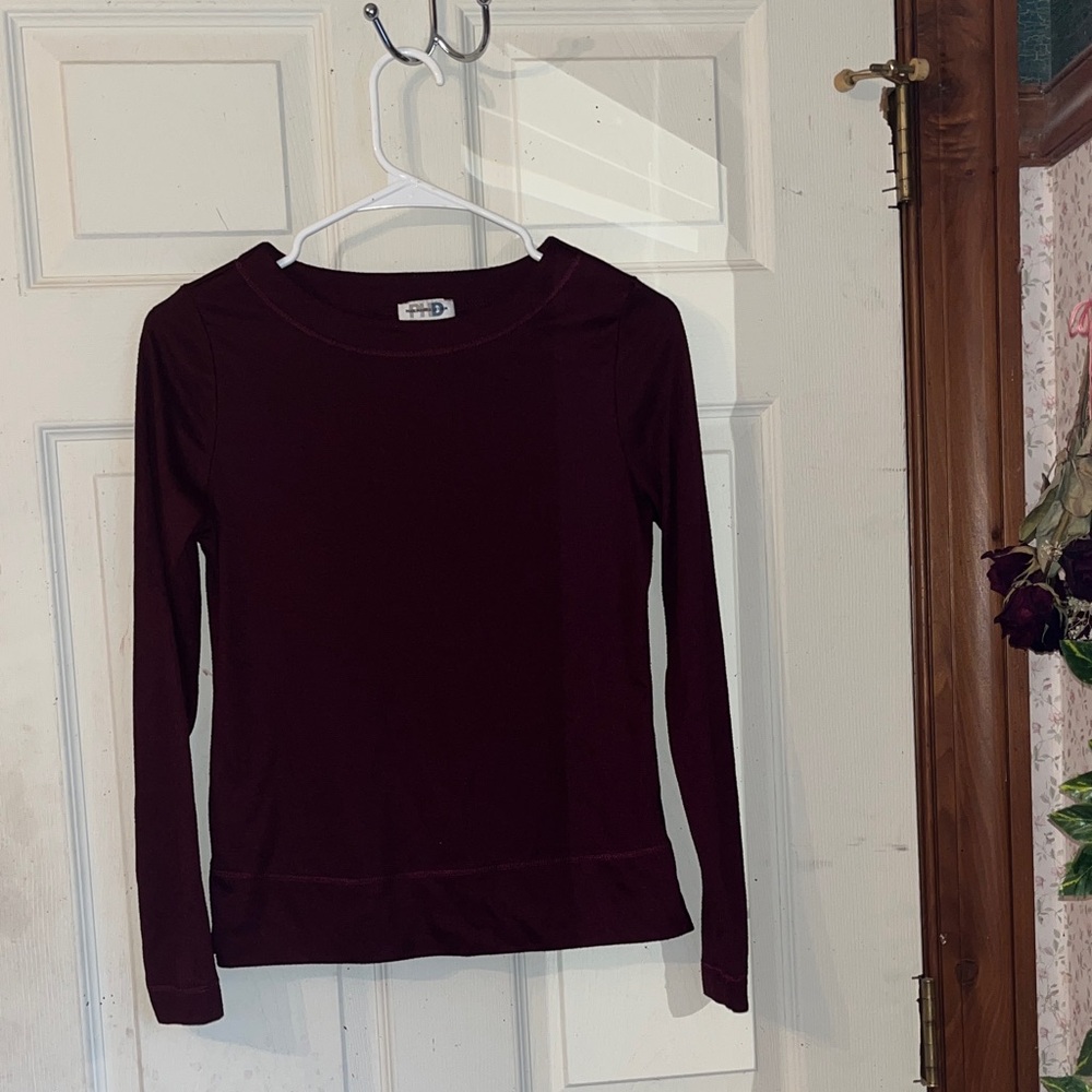 Vintage Paul Harris Design Women's Dark Red Long Sleeve Sweatshirt
